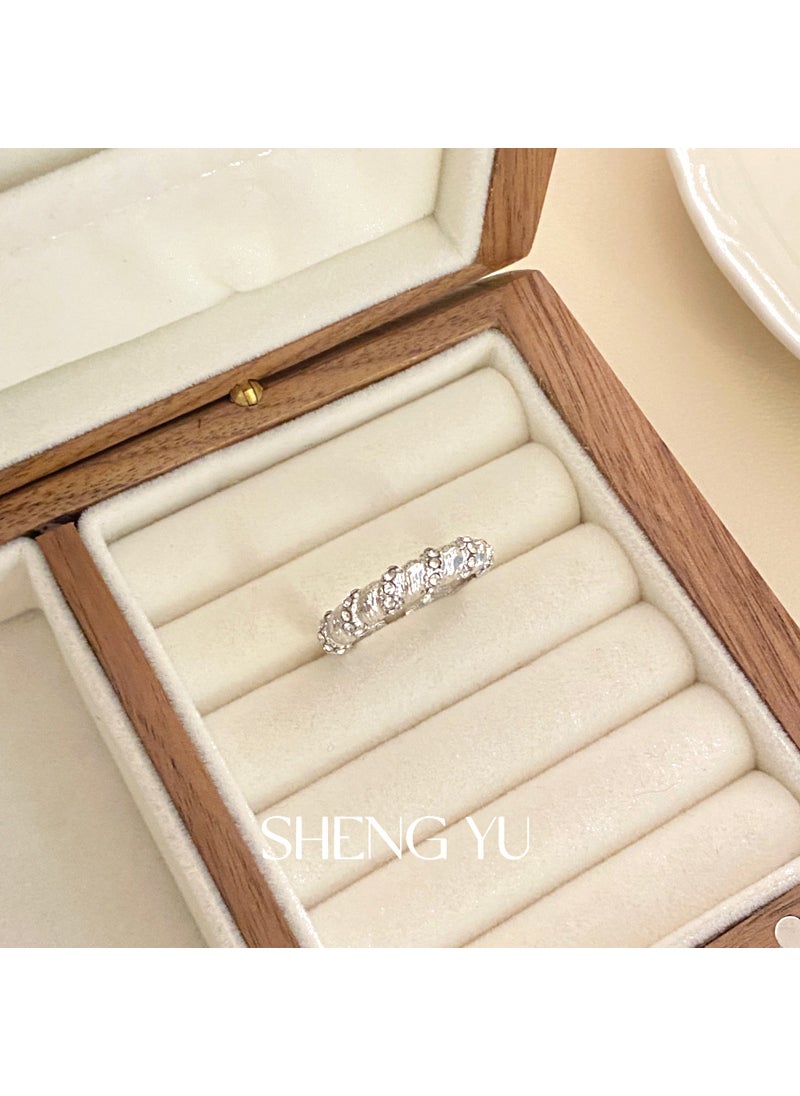 Generic - Retro Minimalist Satin Stackable Chic Ring D ring - Image 1