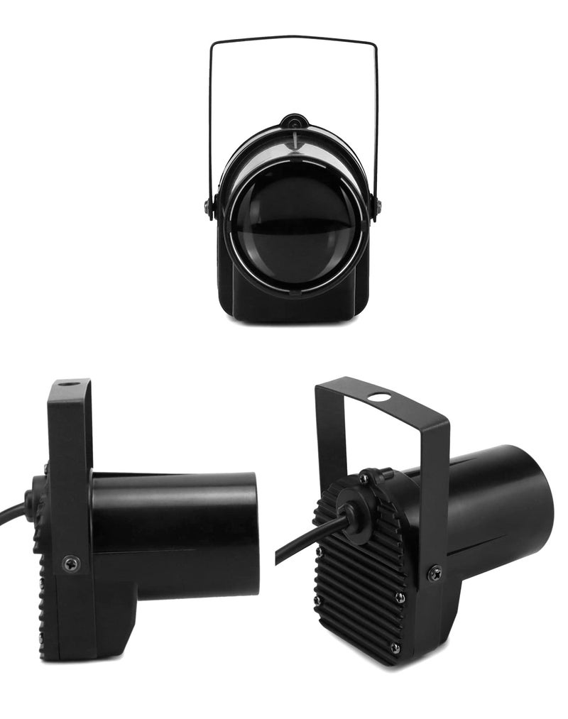 QWORK QWORK White LED Beam Pinspot Light, 2 Pack 3W LED Beam Spotlight with Lens, DJ Mirror Ball Lighting  - Image 4