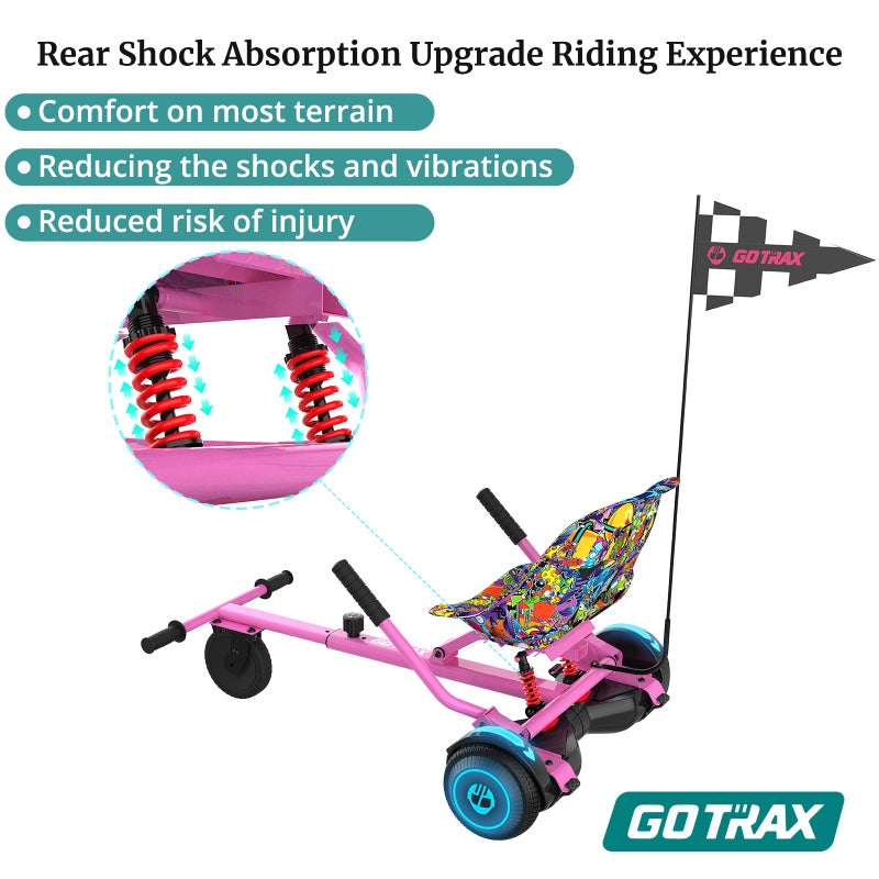 Gotrax Hoverboard Attachment with Rear Shock Absorption, Hoverboard Go Kart(PIN) - Image 3