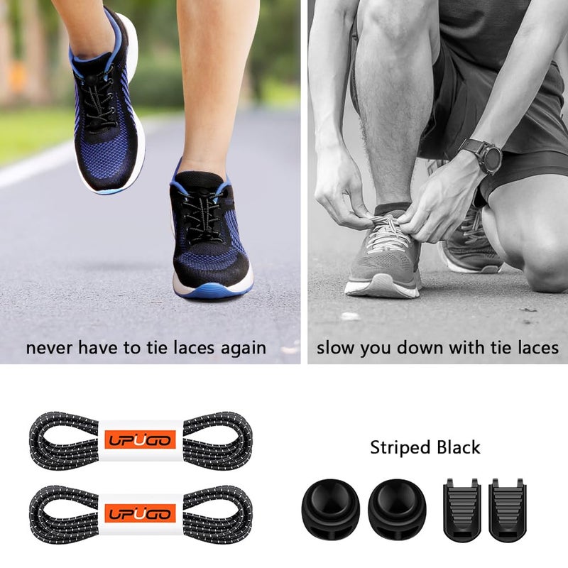 UpUGo Elastic Shoe Laces, No Tie Shoe Laces Tieless for Kids, Adults, Elderly, One Size Fit All - Image 2