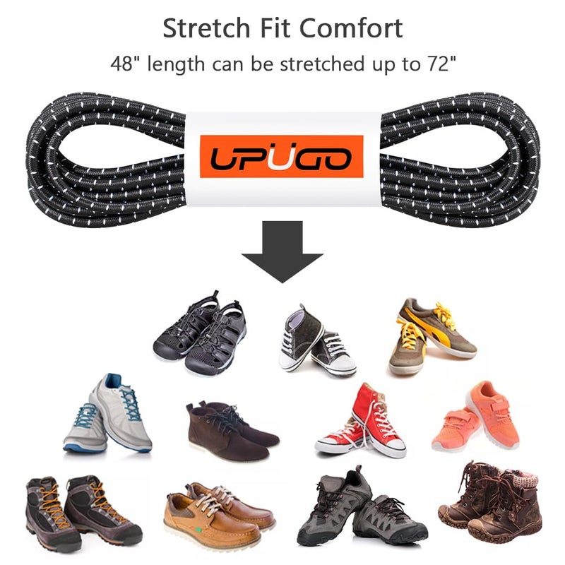 UpUGo Elastic Shoe Laces, No Tie Shoe Laces Tieless for Kids, Adults, Elderly, One Size Fit All - Image 3