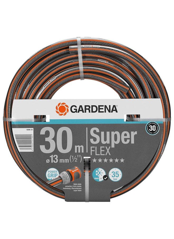 GARDENA - Super Flex Garden Hose Grey and Orange 30m x 1/2inch - Image 1