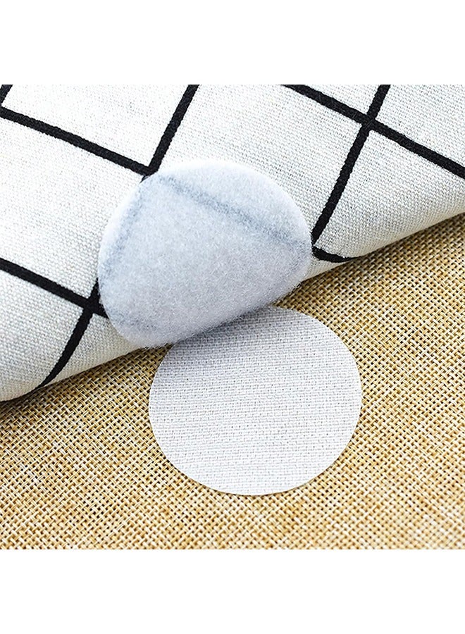 12 Pairs 2 Inch Round Hook and Loop Dots, White Double Sided Sticky Tape Self Adhesive Nylon Sticky Back Strips Hook Loop Fasteners Coins for Home Office Car Phone Mount - Image 3