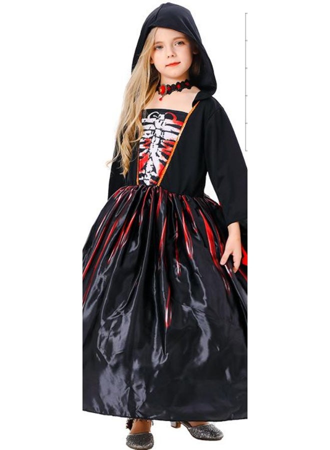 NIBEMINENT Role-playing girl children's costume Halloween children's princess ankle long dress - Image 1