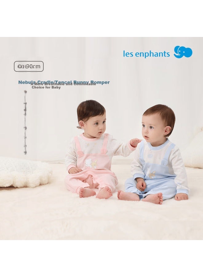 Les enphants Li Ying Fang Baby Romper Tencel Rabbit Jumpsuit Autumn Soft Pink 66cm - Image 2