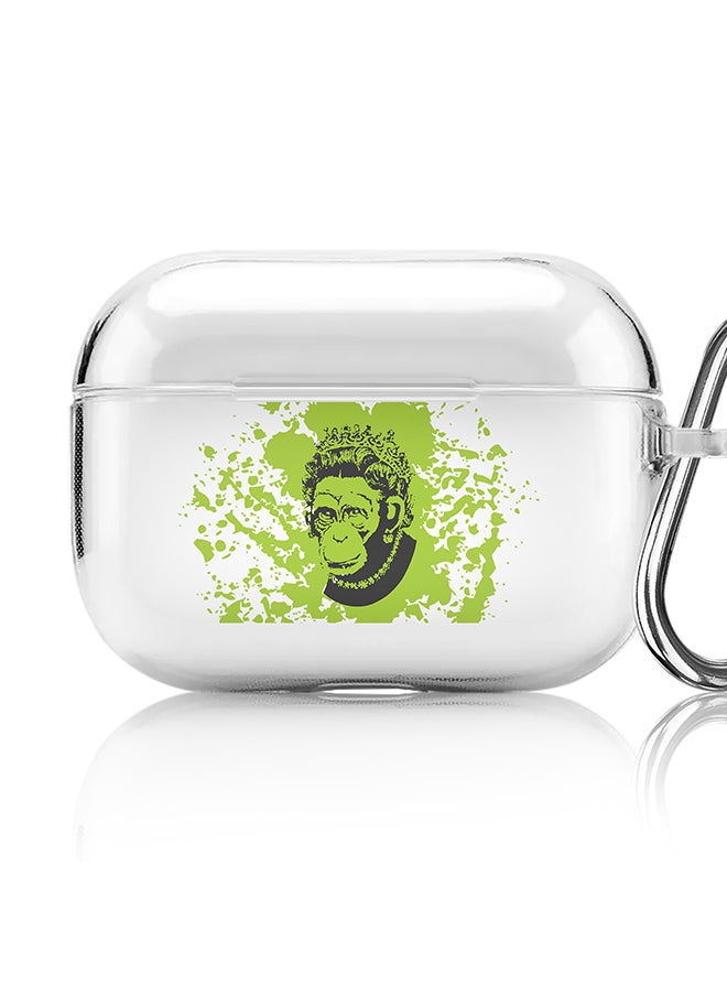 Stylizedd Classic Clear printed Case for Apple AirPods Pro 2nd Generation Thin Transparent Cover [Designed for Apple AirPods Pro 2nd Generation] - Ape Queen  - Image 1