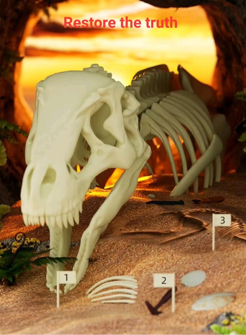 Science Can Archaeological Excavation Toy, Dinosaur Fossil Excavation Set Toy ,Science Kit for Kids, Archaeological Excavation Assembly 6 Year Old Children's Toy Birthday Gift, with Mining Kit - Image 4