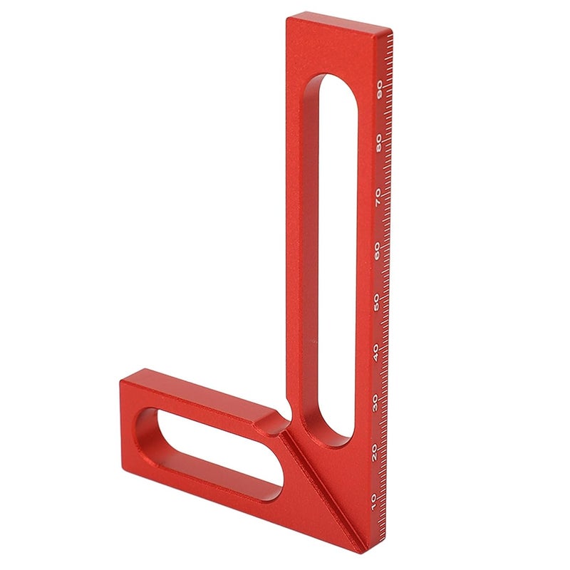 100mm Aluminum Alloy L Shape Carpenter Square 90 Degree Angle Ruler For Woodworking Metal Measuring Tool - Image 1