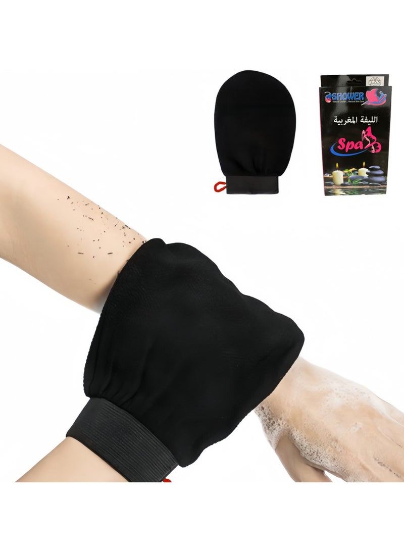 اس بي اي ليفة مغربية لتقشير الجسم مصنوعه 100% من الالياف الطبيعيه تصميم جوانتي عملي وقابل لإعادة الاستخدام، لطيف ومناسب للبشرة الحساسة - Image 1