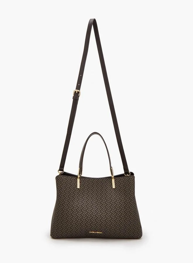 فلورا بيلا من شو إكسبرس Monogram Print Tote Bag With Detachable Strap