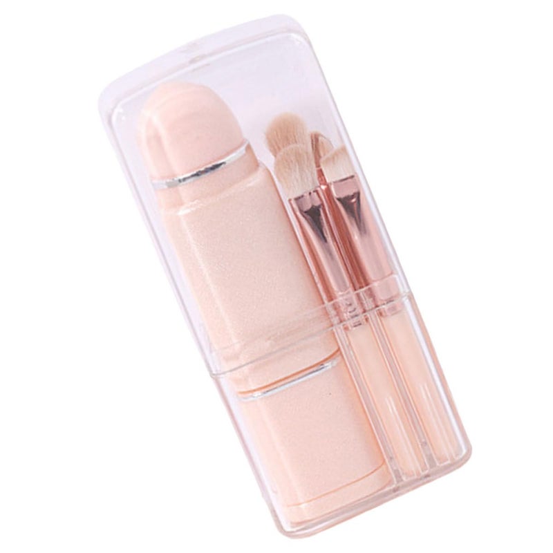 Portable 8 Pcs Mini Retractable Makeup Brush Set For Travel Eyeshadow Blush Lip - Image 1