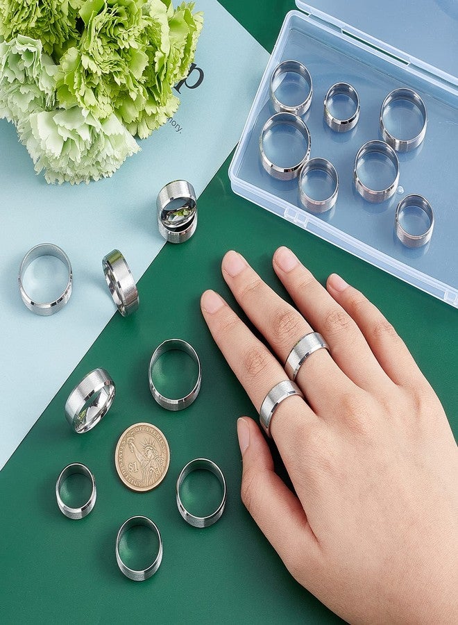 UNICRAFTALE 18Pcs Stainless Steel Plain Band Ring 9 Sizes Laser Inscription Blank Finger Ring Metal Hypoallergenic Wedding Classical Ring for Jewerly Making - Image 5