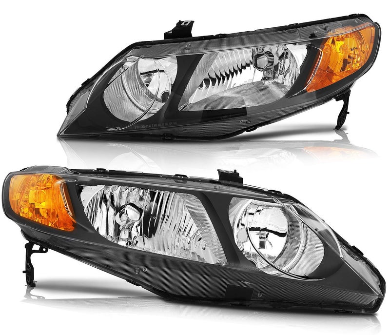 ECCPP مجموعة مصابيح أمامية لـ هوندا سيفيك سيدان 2006-2011 جانب السائق والراكب - Image 1