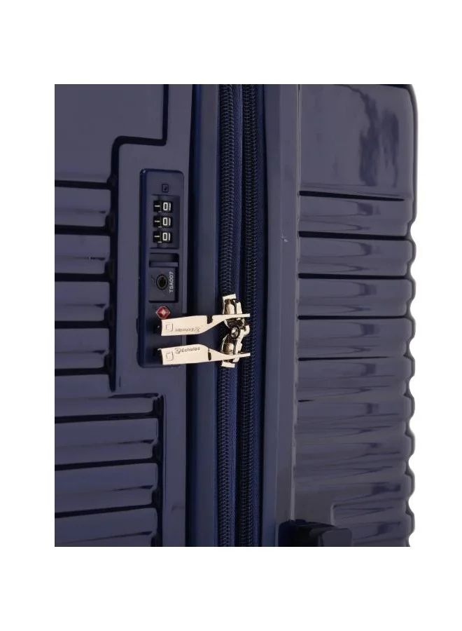 Echolac Extravagant 56cm Hardcase Expandable 4 Double Wheel Cabin Luggage Trolley Blue