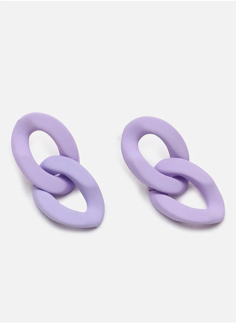 SOHI Lilac Link Earrings