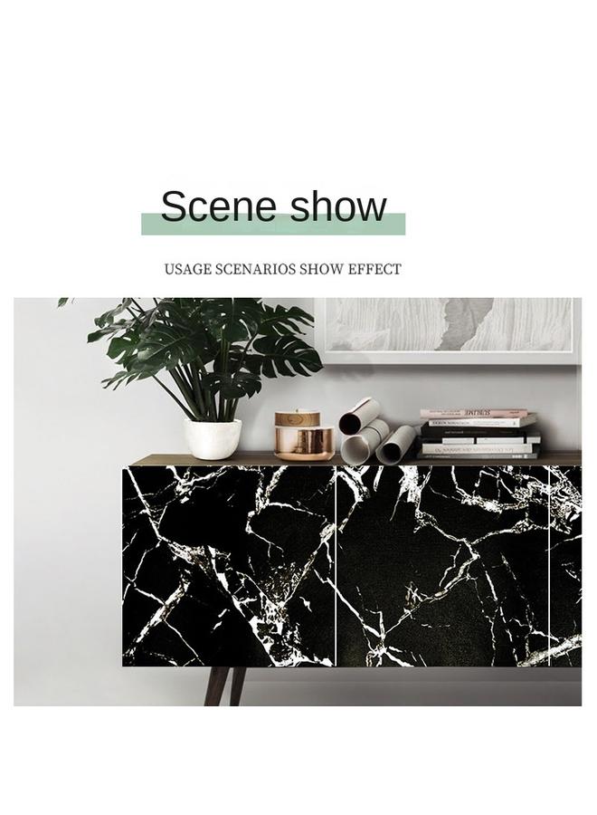 Bluejw Moisture Proof Wallpaper Self Adhesive Living Room Wall Stickers Waterproof Wallpaper  Black Marble Kitchen Stickers Wallpaper - Image 3