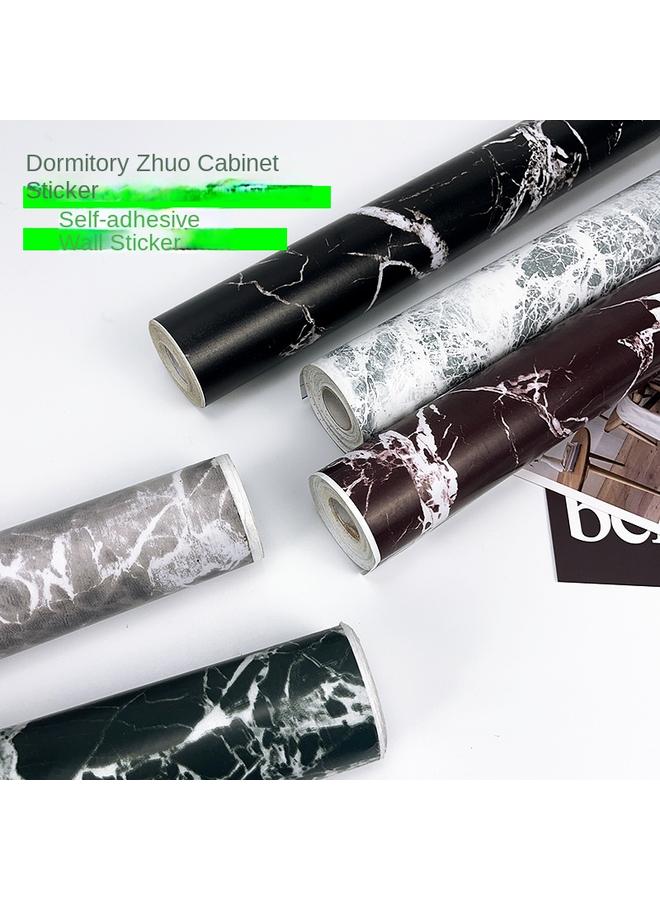 Bluejw Moisture Proof Wallpaper Self Adhesive Living Room Wall Stickers Waterproof Wallpaper  Black Marble Kitchen Stickers Wallpaper - Image 2