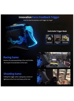 FlyDigi FLYDIGI Apex 3 Elite Gaming Controller, Force Feedback Trigger, Full-Color LED Display, Multi-Platform Controller for Windows PC, NS, Android, IOS Native, TV (Interstellar+Dock)  - Image 3