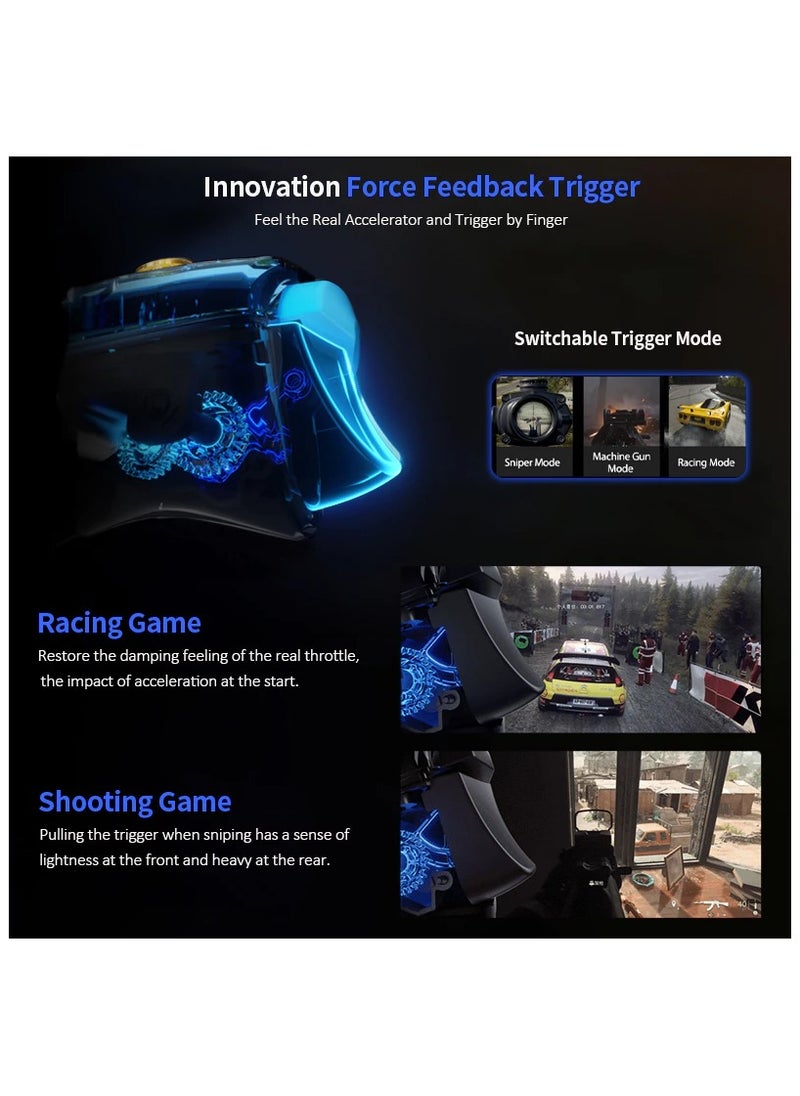 FlyDigi FLYDIGI Apex 3 Elite Gaming Controller, Force Feedback Trigger, Full-Color LED Display, Multi-Platform Controller for Windows PC, NS, Android, IOS Native, TV (Interstellar+Dock)  - Image 3