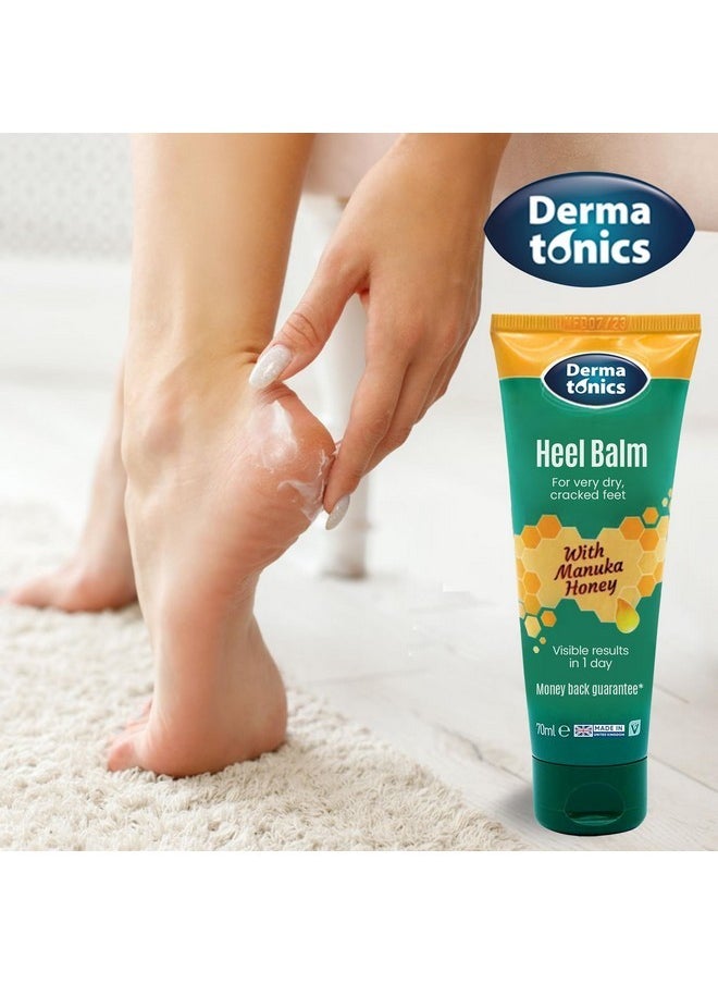 Dermatonics - Manuka Honey Heel And Elbow Moisturizing & Exfoliating Cream For Dry And Cracked Heels | Dry Feet Treatment & Cracked Heel Repair For Rough, Dry And Cracked Feet, 2.37 Fl Oz Tube, 3 Pack - Image 1