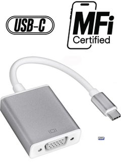 TIGER USB Type C to VGA Adapter – USB-C to VGA, Thunderbolt 3 to VGA Adapter, Full HD 1080P Video Output, Compatible with Multiple Branded Devices – Perfect for Laptops, PCs, Monitors & Projectors  - Image 1