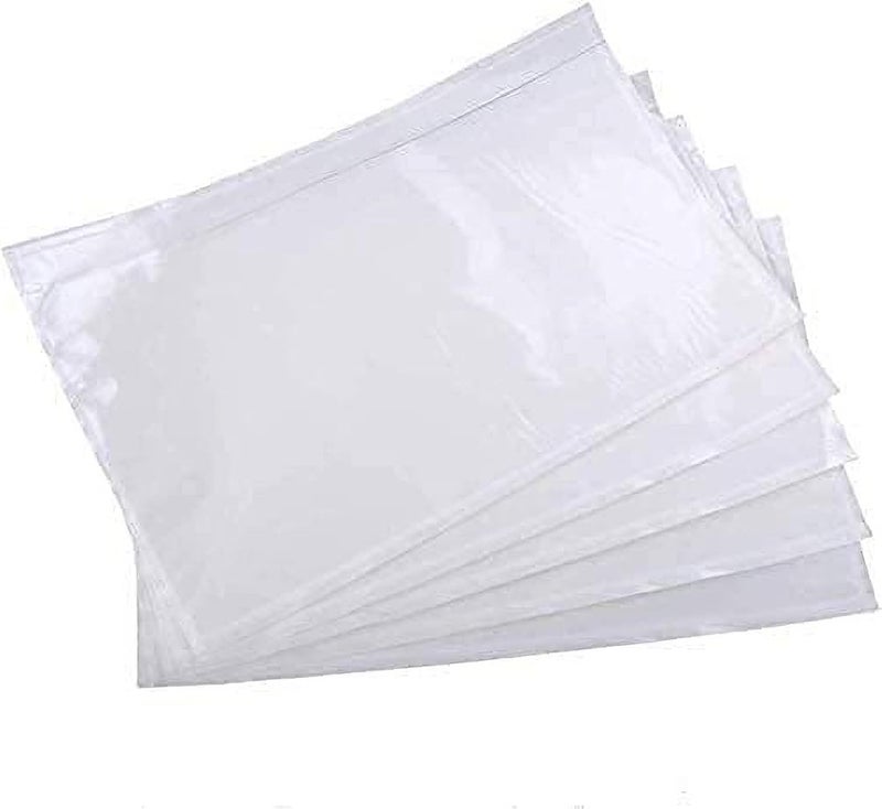 RyhamPaper أظرف قائمة التعبئة، شفافة 7.5" × 5.5" أظرف ملصقات شحن ذاتية اللصق (100 قطعة) - Image 1
