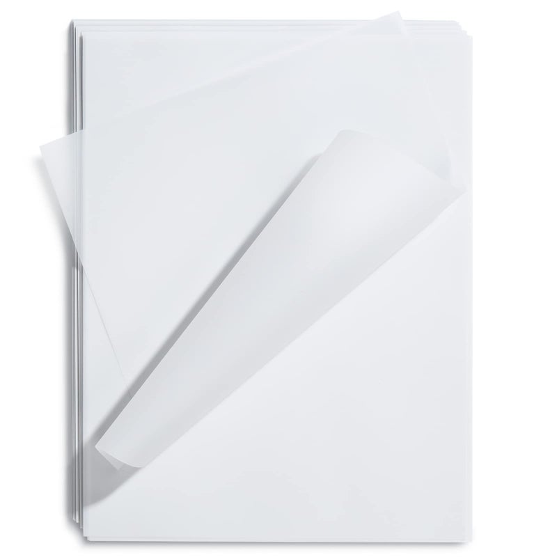 Vellum Paper 100Sheet Transparent 85 x 11 Inches 93 GSM Translucent Clear Paper for Sketching Tracing Printing Scrapbooking