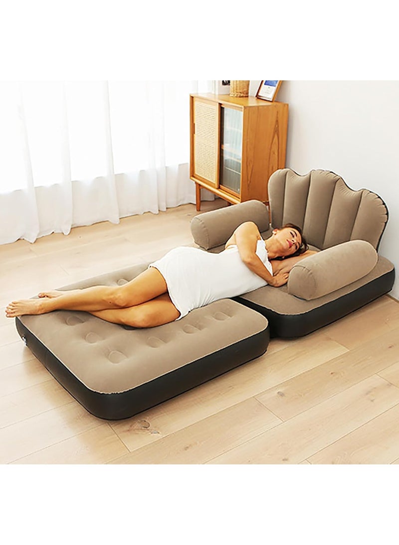 DubaiGallery Inflatable Sofa Outdoor Adult Lazy Sofa Multifunctional Five in One Inflatable Bed Convenient Foldable Lounge Chair  - Image 4