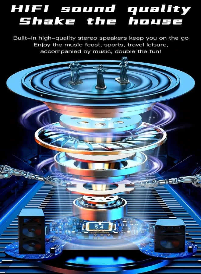 نظارات ذكية لاسلكية SG-12 PRO بتقنية التوصيل العظمي، بلوتوث 5.4، صوت Hi-Fi ستيريو عالي الدقة، تحكم باللمس، شحن Type-C، ميكروفون مدمج، تصميم خفيف للرياضة والجري وركوب الدراجات والألعاب والأنشطة الخارجية - Image 5