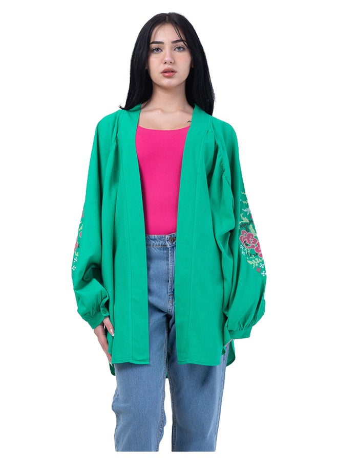 Miss Venus - Prined Linen Cardi - Image 1