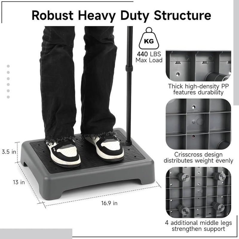 Heavy Duty Mobility Step Stool 440 Lbs Capacity Non Slip Half Step for Beds Cars - Image 5