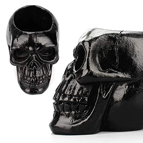 Arola Black Skull Pen & Pencil Holder Skeleton Key Holder Makeup Brush Holder flower pot Home Office Desk Supplies Organizer Accessory - Image 4