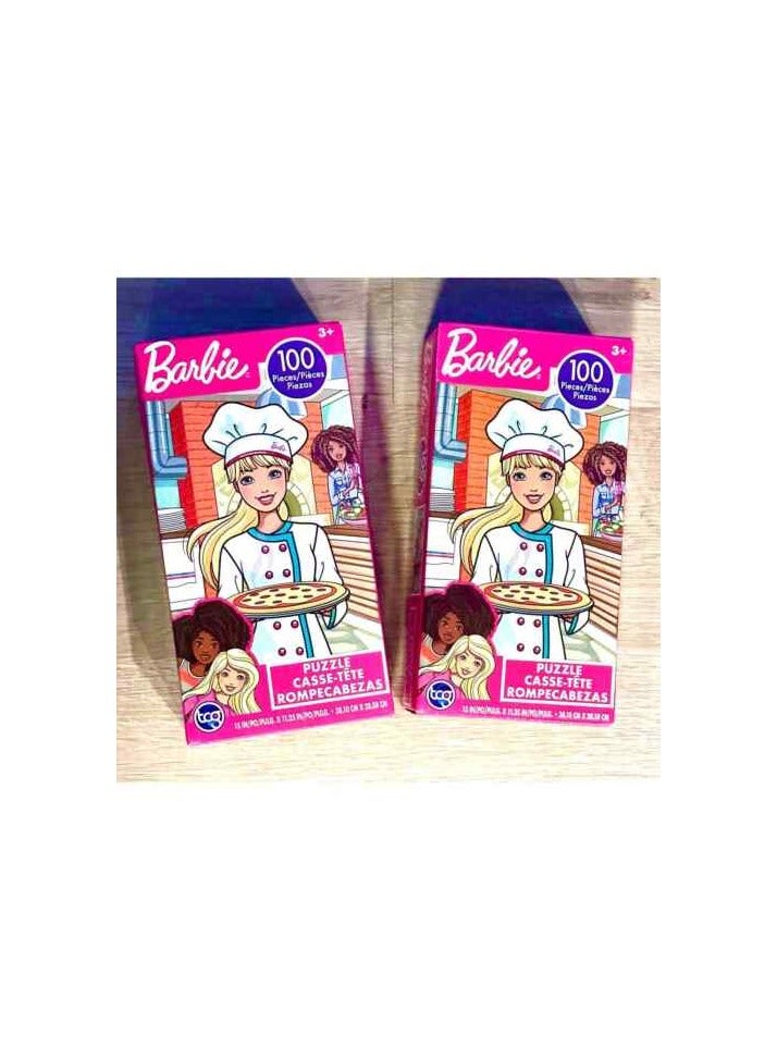 tcg Barbie and Christie Pizza  100 Piece Jigsaw Puzzle - Image 4