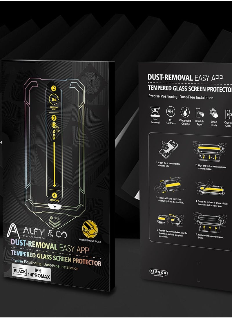 ALFY & CO - Apple iPhone 14 Pro Max Screen Protector with Easy Installation Kit, Premium Grade A - Image 1