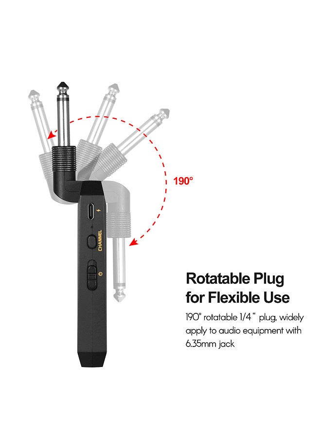 MD-5G Wireless 5.8G Guitar System Rechargeable Audio Transmitter and Receiver ISM Band  - Image 3