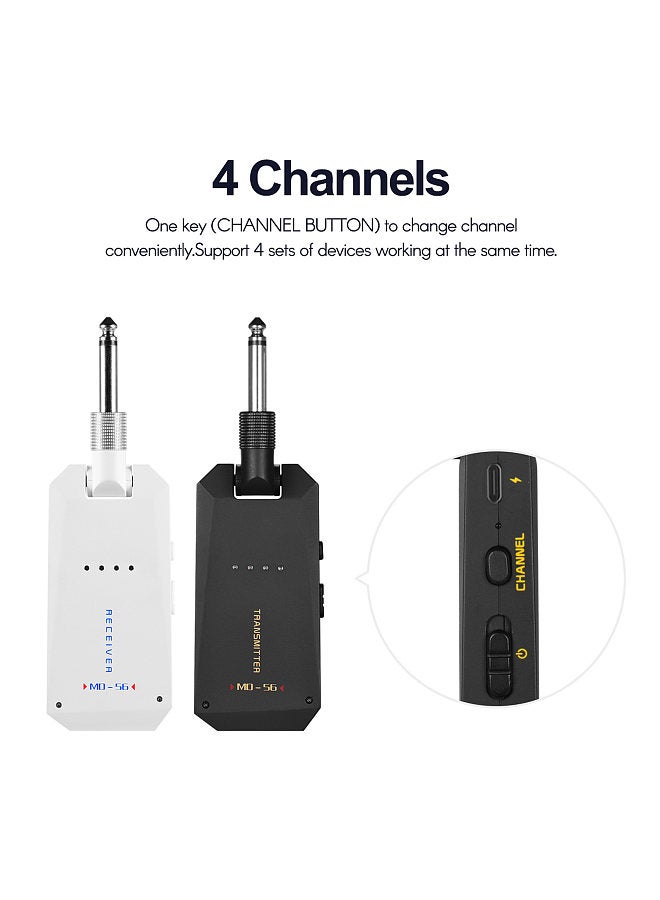 MD-5G Wireless 5.8G Guitar System Rechargeable Audio Transmitter and Receiver ISM Band  - Image 2