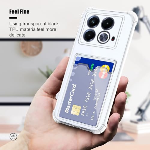 Casotec Premium Shockproof Transparent TPU Back Case Cover with Built-in Slim Card Holder Wallet for Infinix Note 40 4G / Note 40s 4G - Clear - Image 5