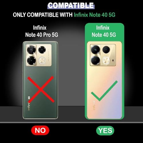 Casotec Premium Shockproof Transparent TPU Back Case Cover with Built-in Slim Card Holder Wallet for Infinix Note 40 4G / Note 40s 4G - Clear - Image 2
