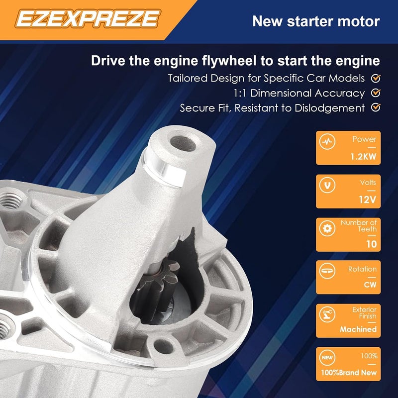 إكزيكسبريز 19025N موتور بدء تشغيل جديد متوافق مع كرايسلر 300 V6 2.7 3.5 L 2005-2010، دودج تشالنجر 2009-2010، تشارجر 2006-2010، ماغنوم 2005-2008، 04608800AA M000T21171 SMT0298 336-2099 - Image 3