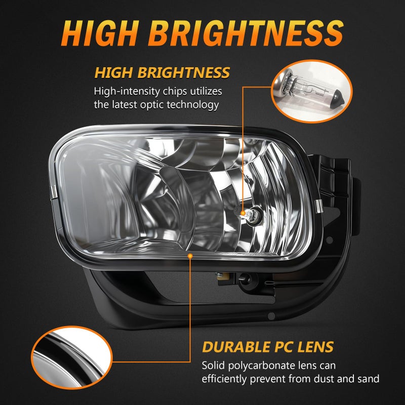 OKSIWA LED Fog Lights with DRL for 2009-2012 Dodge Ram 1500, 2010-2018 Ram 2500,2012-2018 Ram 3500,White DRL&Amber Turn Signal,Weatherproof,Front Bumper Fog Lamps Replacement,Only Include DRL Harness - Image 2