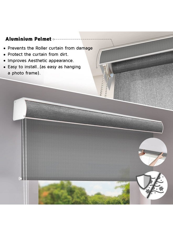 HIPPO 180 GSM HDPE Outdoor Balcony Roller Blind, UV & Dust Protection Corded Roll Up and Down Light Filtering Blinds for Garden (Charcoal-Grey, 3FTX9FT) - Image 3