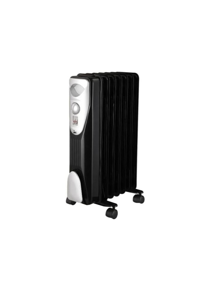 Jac Jac Oil Heater, 7 Fins,1200 Watt, BLACK - NGH-327B  - Image 3