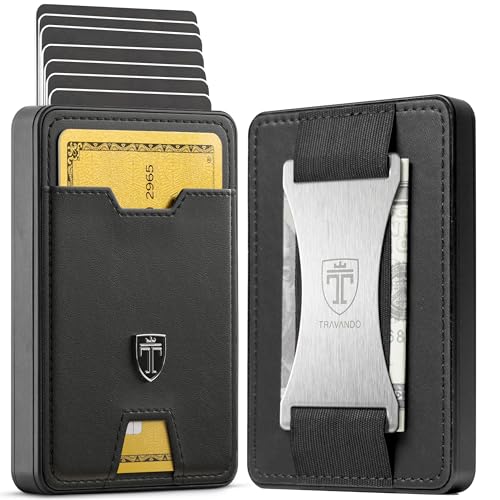 TRAVANDO Swype Slim Wallet for Men Metal RFID Blocking Mens Wallet Card Case (Without AirTag* Pocket) - Image 1