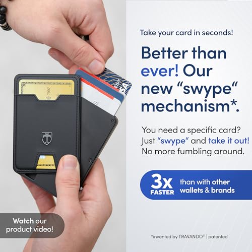 TRAVANDO Swype Slim Wallet for Men Metal RFID Blocking Mens Wallet Card Case (Without AirTag* Pocket) - Image 3