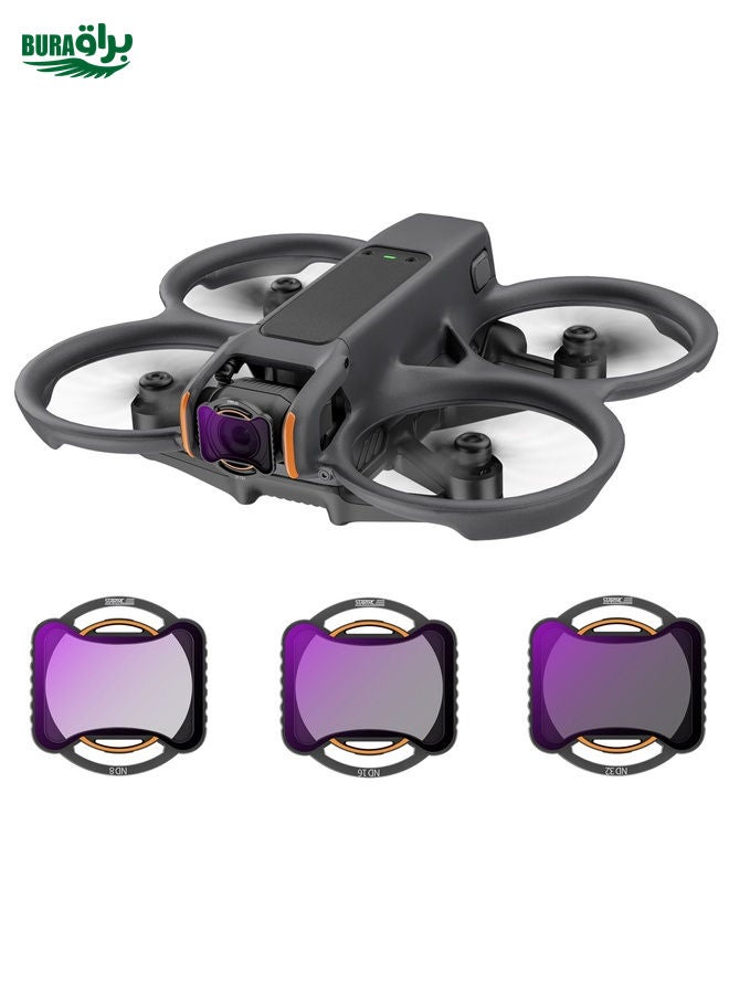 BURAQ For DJI Avata 2 STARTRC Drone Lens Filter, Lens:3 in 1 ND8/16/32  - Image 1