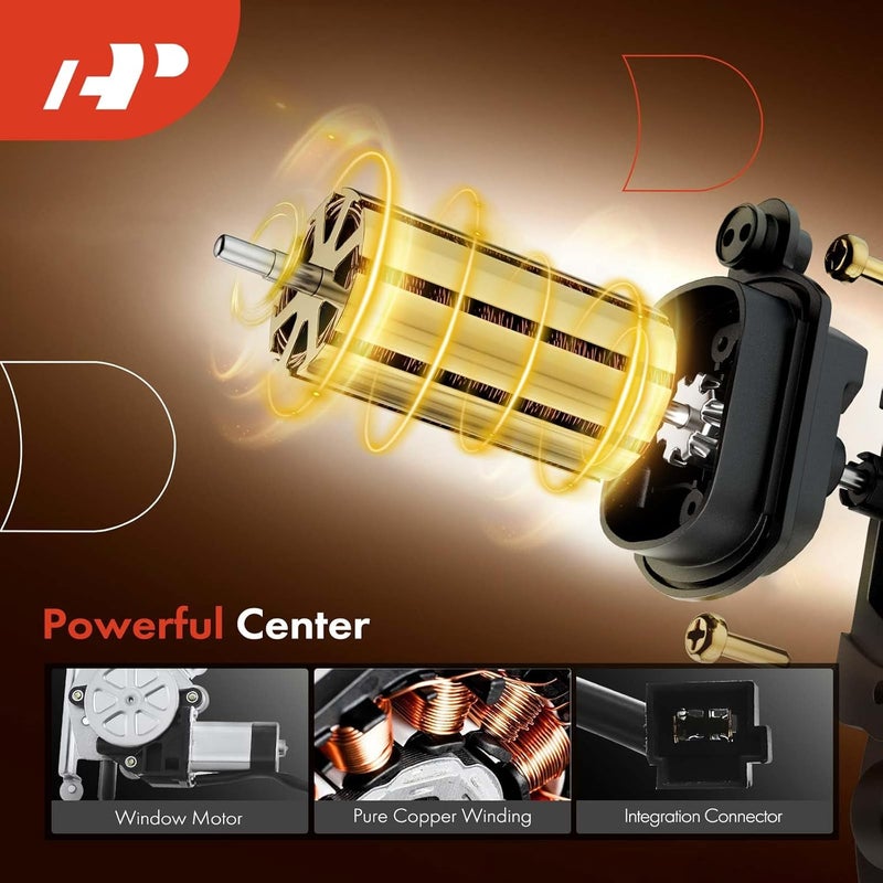 A-Premium Power Window Regulator with Motor for Jeep Cherokee XJ 1991-1996 & Comanche 1991-1992 - Front Left Driver Side - Image 4