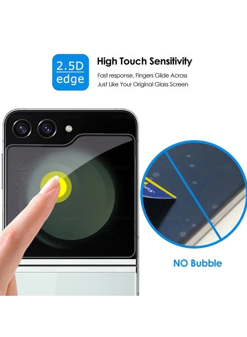 [2-Pack] Tempered Glass for Samsung Galaxy Z Flip 6 Privacy Glass Screen Protector Anti-Spy Tempered Glass Film 9H Hardness Scratch Resistant Glass Screen Protector for Samsung Galaxy Z Flip6 - Image 5