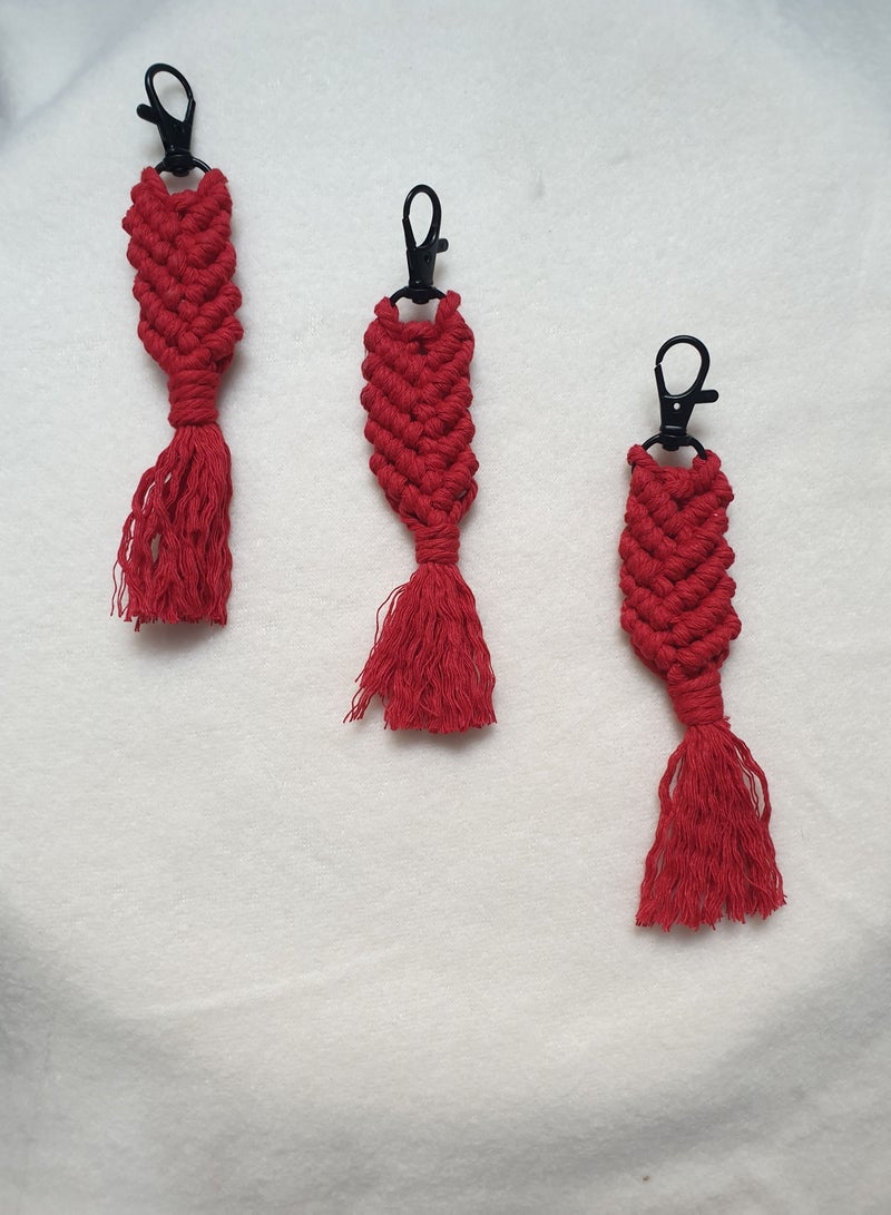 macrame sanu Handmade macrame keychains/ bag hanging/ mobile hanging  - Image 3