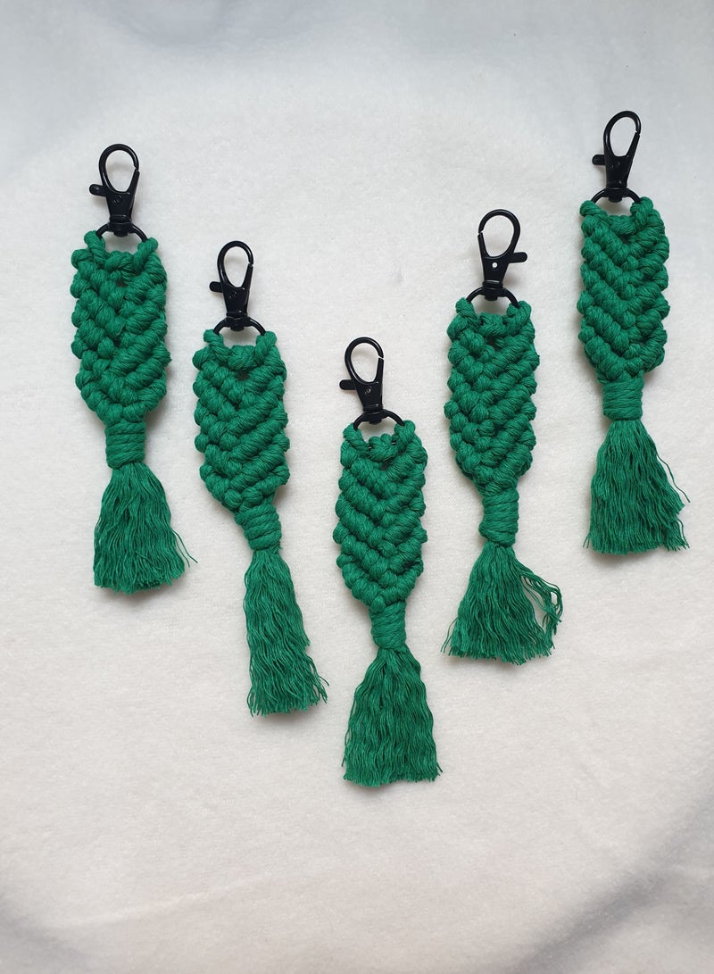 macrame sanu Handmade macrame keychains/ bag hanging/ mobile hanging  - Image 4