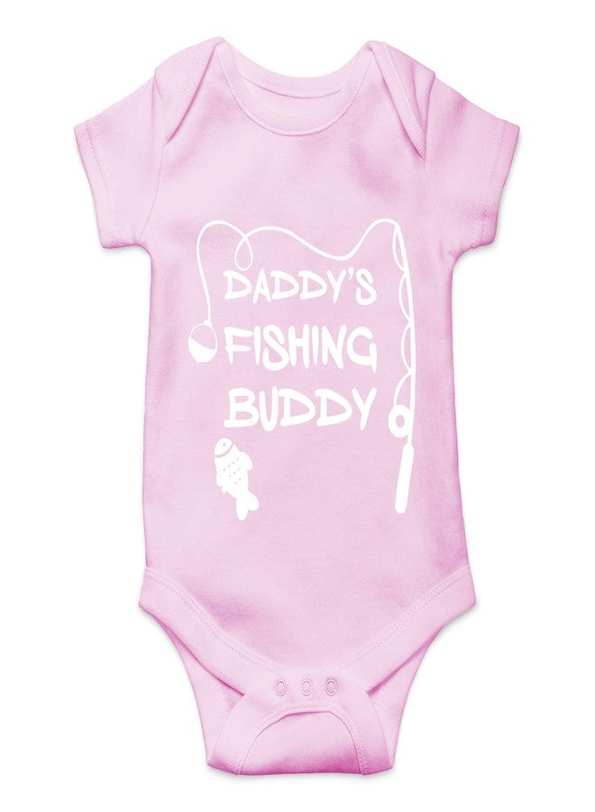 CBTwear Daddy's Fishing Buddy - Baby Clothes - Funny Newborn Bodysuit Outfits for Boys and Girls (Newborn, Pink) - Image 1